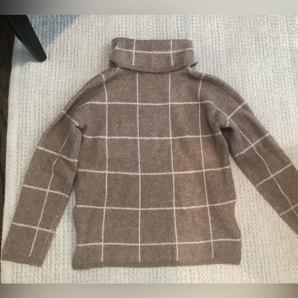 Madewell: Windowpane Turtleneck Sweater. XXS. - Picture 6 of 7